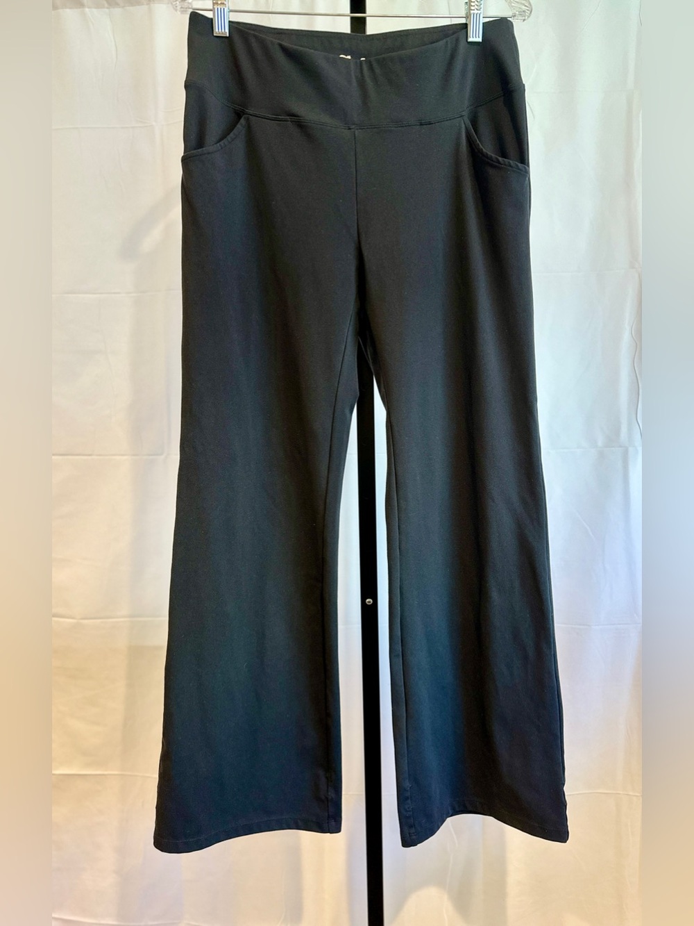 Black High-Rise Flare Pants